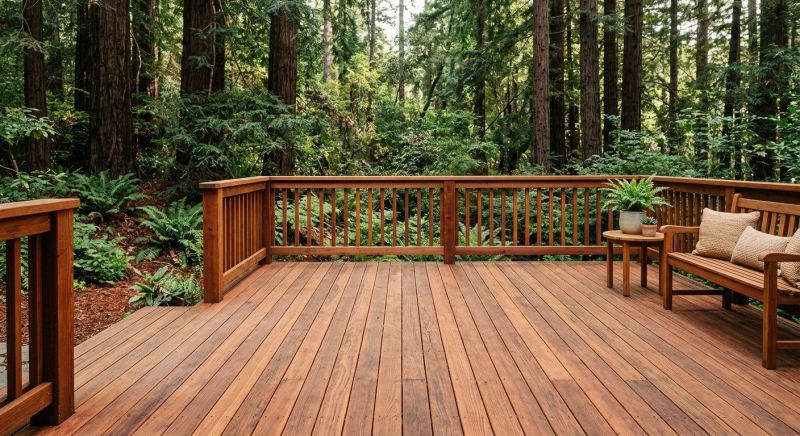 Redwood Deck Installation in Redmond, WA